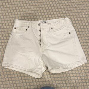 Agolde Parker Long Short in White